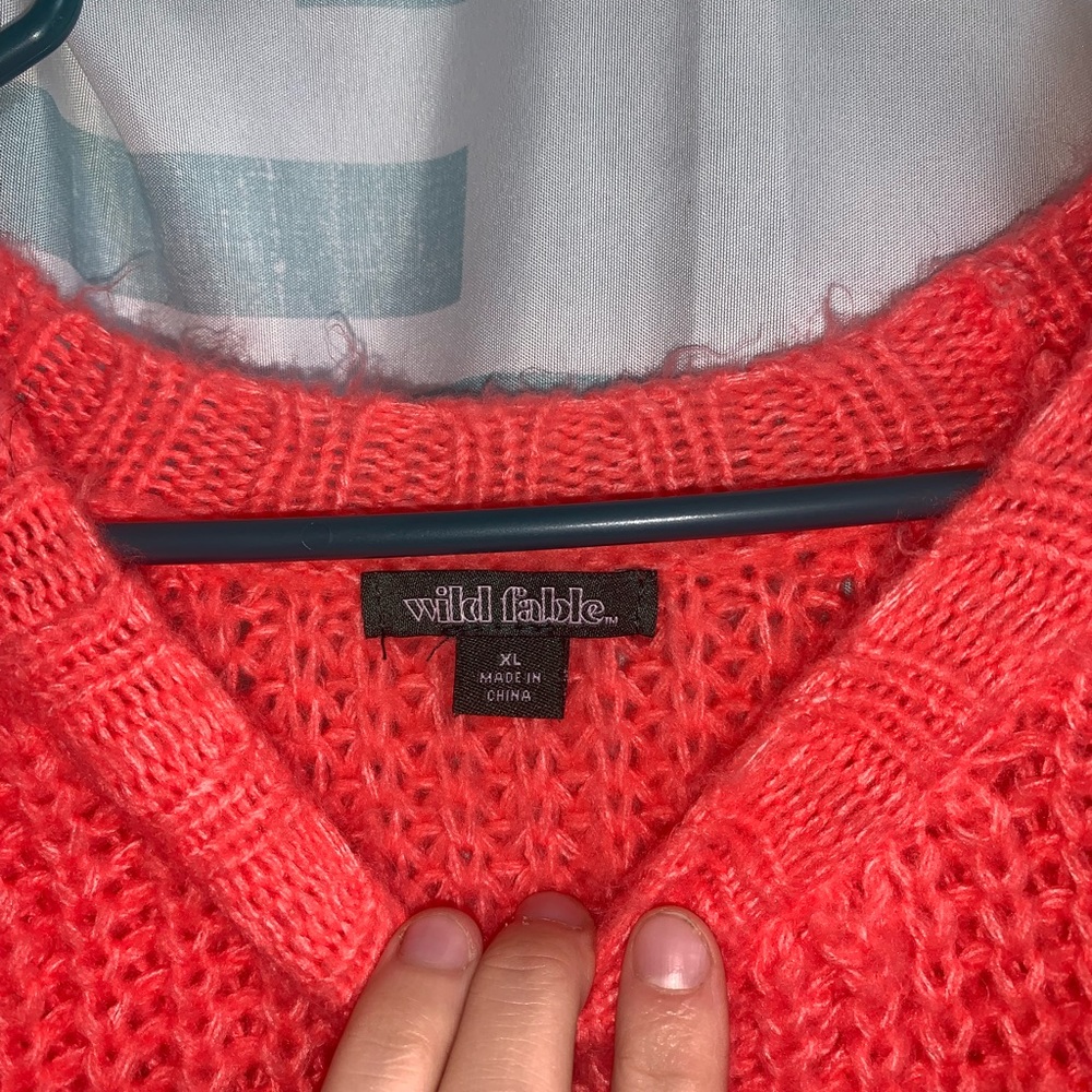 bright pink sweater